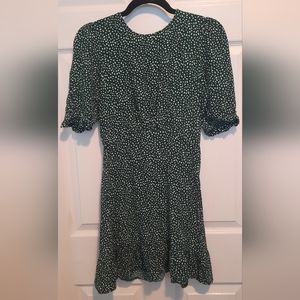 Nobody's Child Green Spotted Tea Dress
